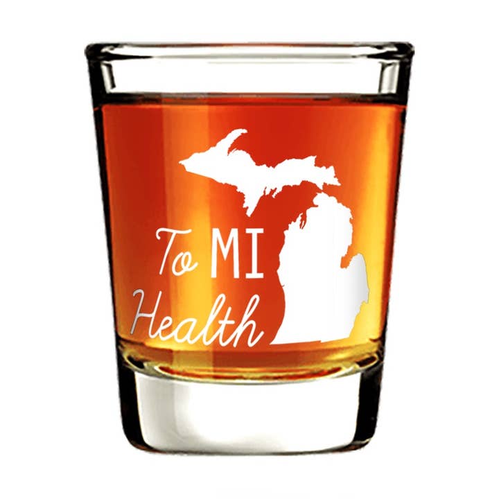 To MI Health Shot Glass for wholesale by City Bird