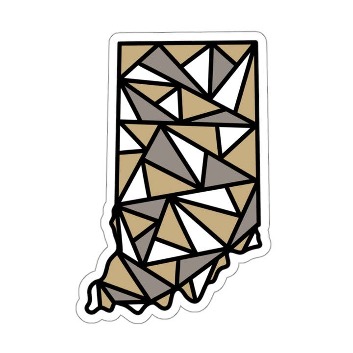 Geometric West Lafayette Indiana Sticker for wholesale by LivLearnLove