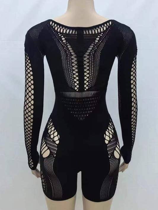 Flarix - Wholesale Jumpsuit – Women's - mesh bodysuit with cutouts, women's romper13