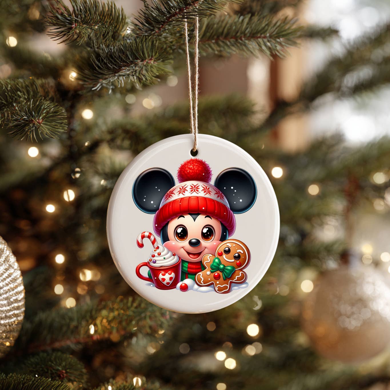 JAC Wholesale – wholesale Ornament – Baby Mouse Christmas Ceramic Ornament