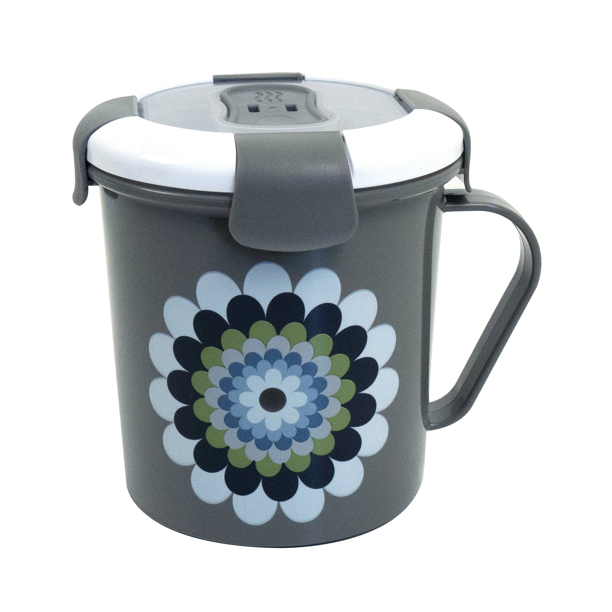 French Bull - Wholesale Food Storage Container - Mandala Mosaic Flower Soup Mug