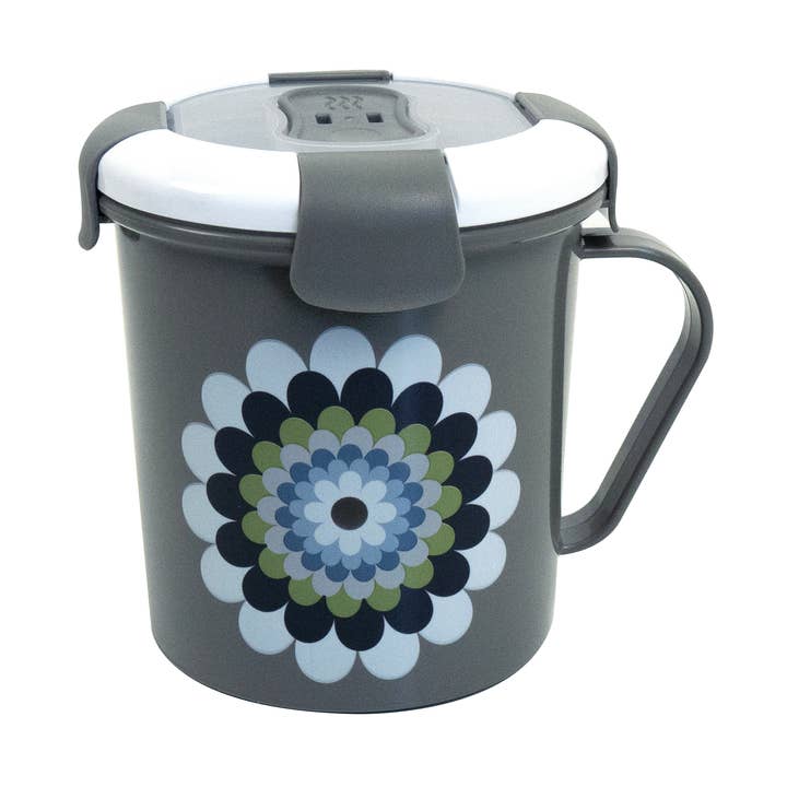 French Bull - Wholesale Food Storage Container - Mandala Mosaic Flower Soup Mug0