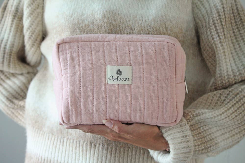 PERLUCINE - Vendita all'ingrosso Borsa per trucchi/cosmetici - PERLUCINE set da 6 con pochette in cotone trapuntato3