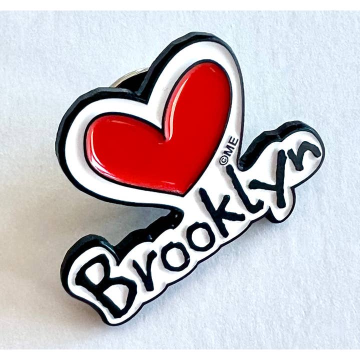 Mary Ellis - Wholesale Lapel Pin/Button - Brooklyn Heart Lapel Pin2