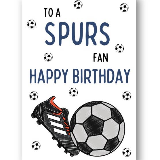 Second Ave Gift Company – Großhandel Geburtstagskarten – Second Ave Tottenham Spurs Geburtstagskarte für Fußballfans