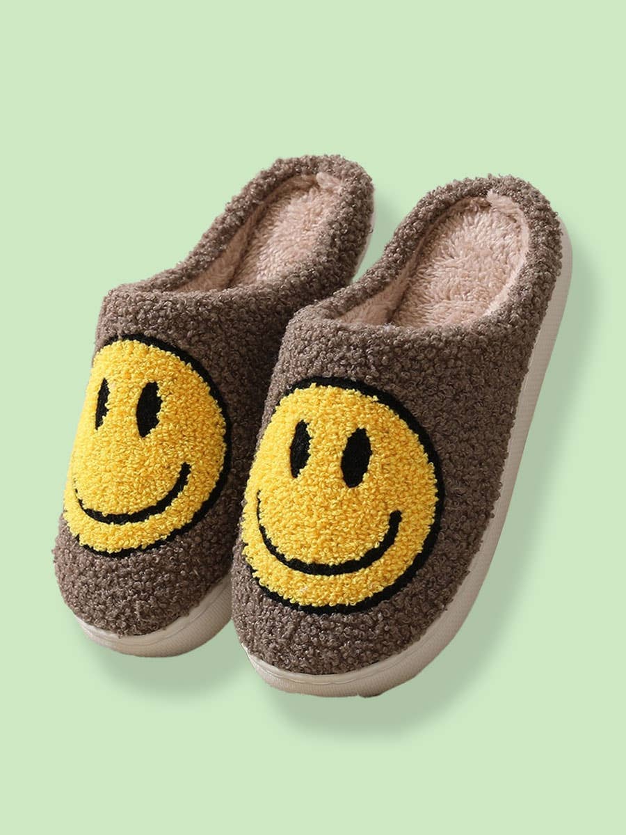 DOUBLJU - Wholesale Slippers - Unisex - Smiley Face Unisex Cotton Slippers for Fall,Winter
13