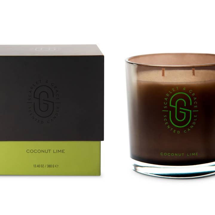 Kaars van 380 g - Coconut Lime voor wholesale door SCARLET & GRACE