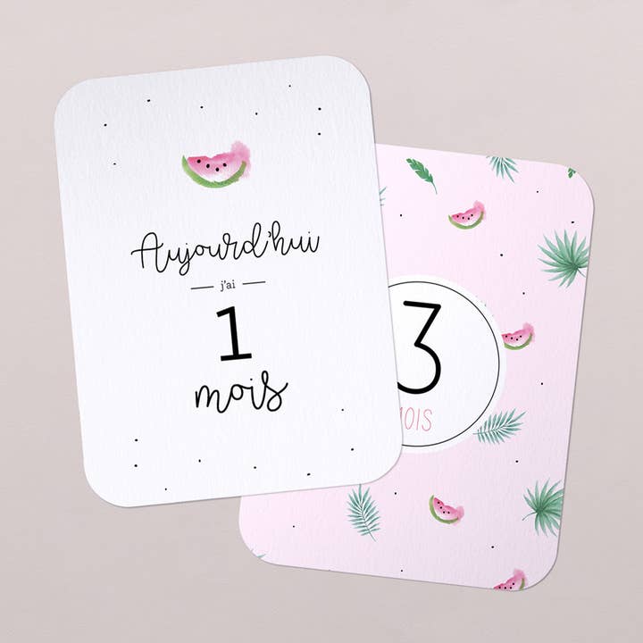 First year stage cards - Tropical for wholesale by Cotton Bird