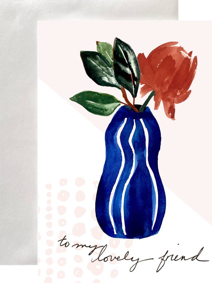 To my Lovely Friend 5 x 7 Greeting Card for wholesale by Jennifer Rizzo Design Company