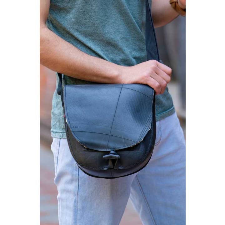 Ganesh Himal Trading - Wholesale Crossbody Bag - Women's - Recycled Rubber Crossbody Bag - Rubber Toggle Closure1