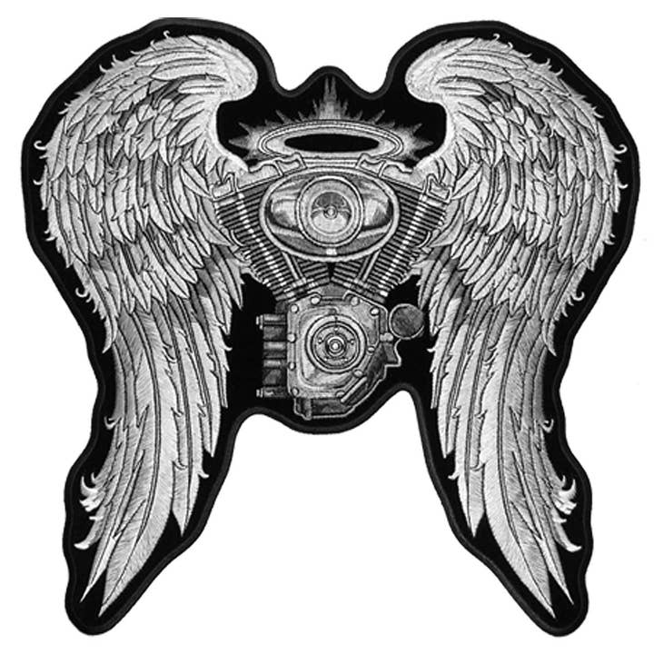 Hot Leathers PPA5197 Asphalt Angel Lady Biker 10" x 10" Patch for wholesale by Hot Leathers