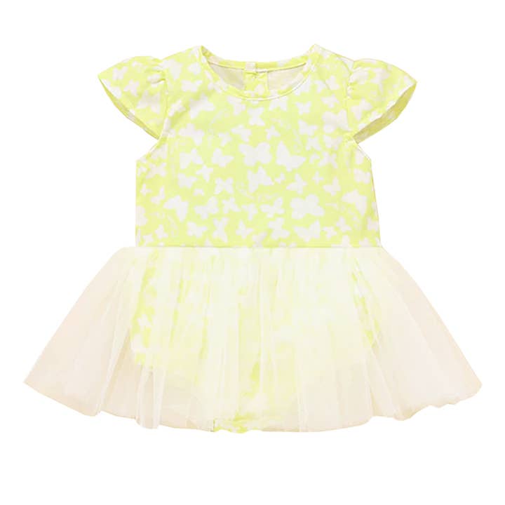 Fennco Styles - Wholesale Dress – Baby - Yellow Butterfly Tutu Baby Dress 0