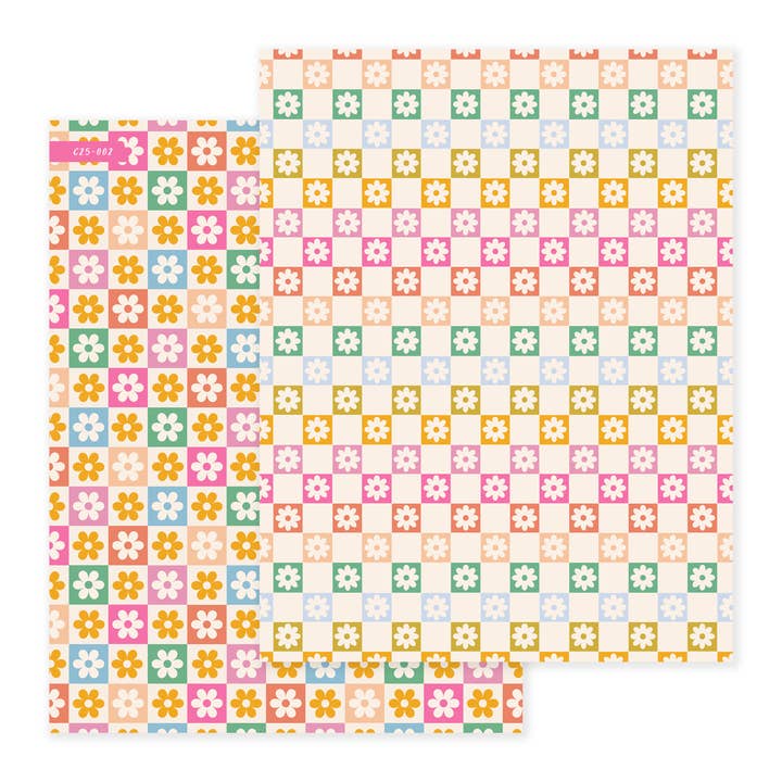 Retro Checker | Scrapbook Paper for wholesale by Sadie's Stickers