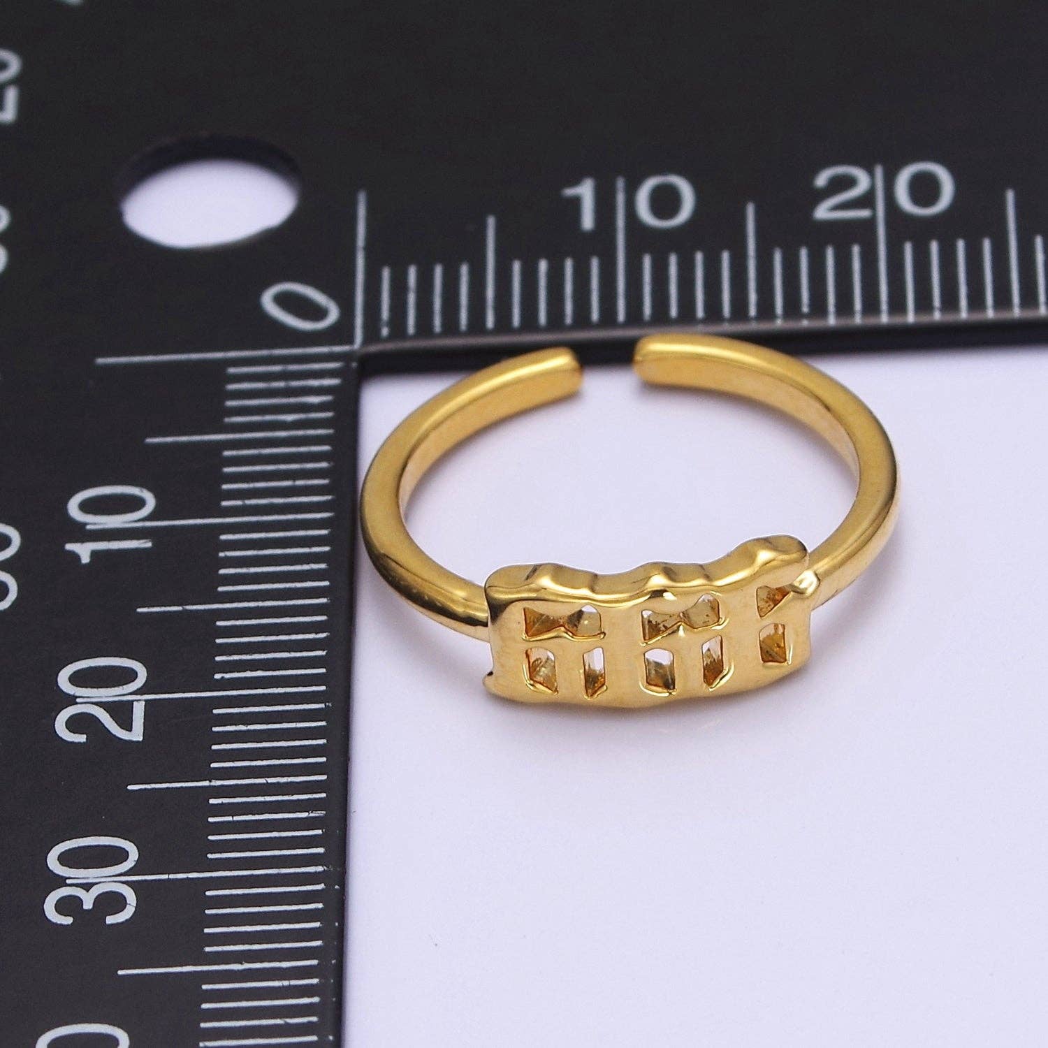 Aim Eternal - Wholesale Band/Stacked Ring - Dainty Angel Number Ring, Minimalist Gold Filled Ring Unisex9