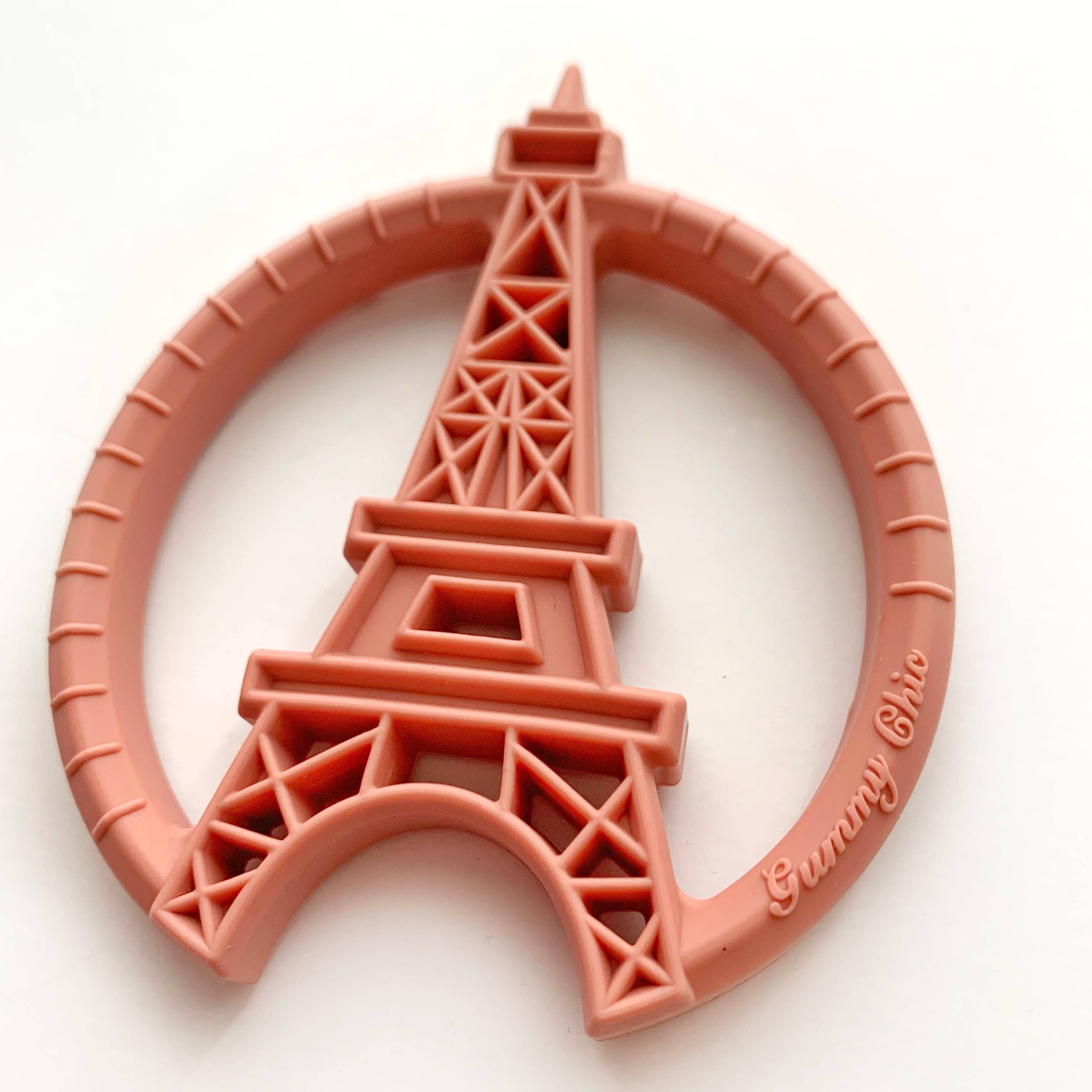 Gummy Chic – wholesale Teether (not clip-on) – Baby – Vintage-inspired Paris Tower Teether - Nursery Baby Gift12