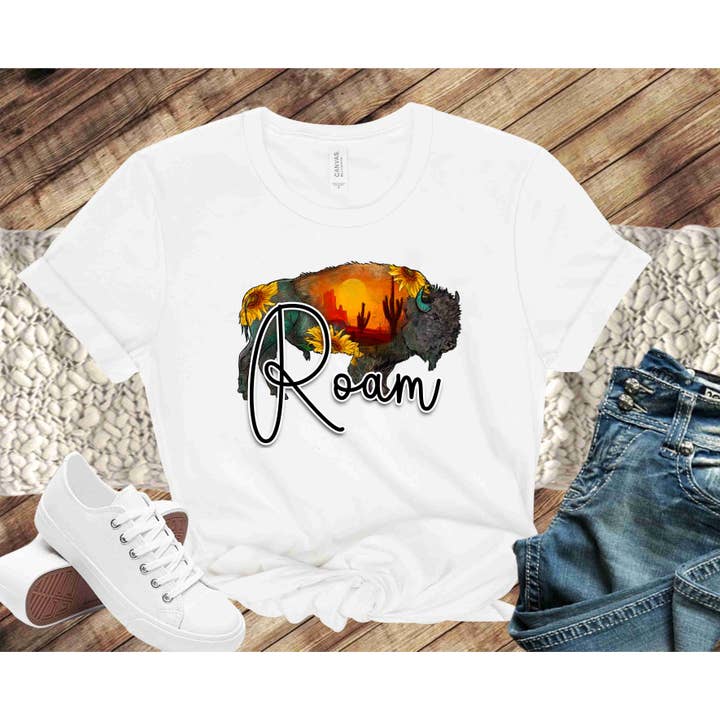 Roam Buffalo- Graphic Tee for wholesale by Jasie Blanks