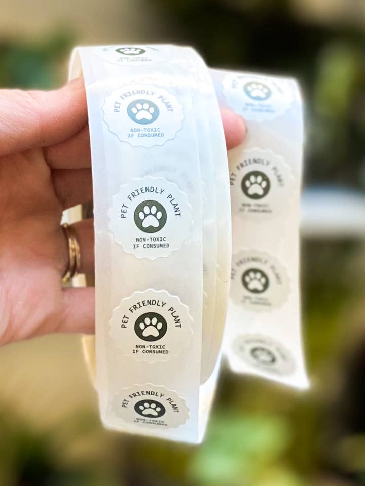 Pet Friendly Plant Sticker Rolls - 500+ Sticker Rolls for wholesale by The Plant Supply