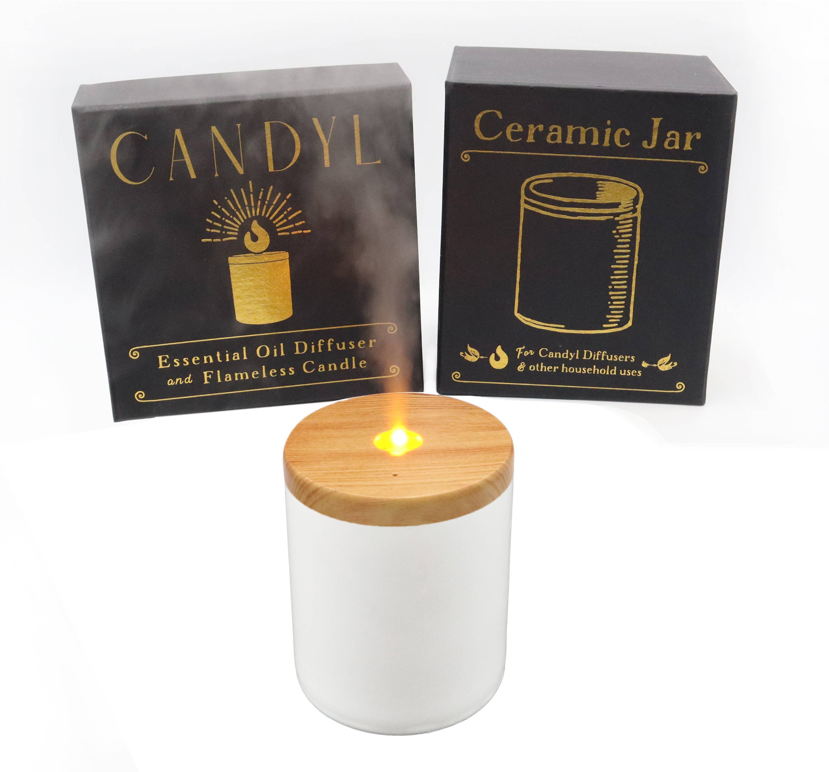 Candyl - Vente Diffuseur électronique - Diffuseur d'Huiles Essentielles Candyl avec Flamme de Lumière de Bougie23