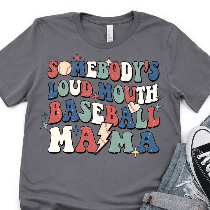 La maman bruyante de baseball de quelqu'un - Transfert DTF de baseball pour la vente par Nashville Design House