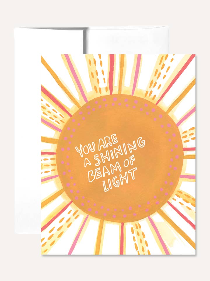 You Are A Shining Light Greeting Card for wholesale by Persika Design Co.