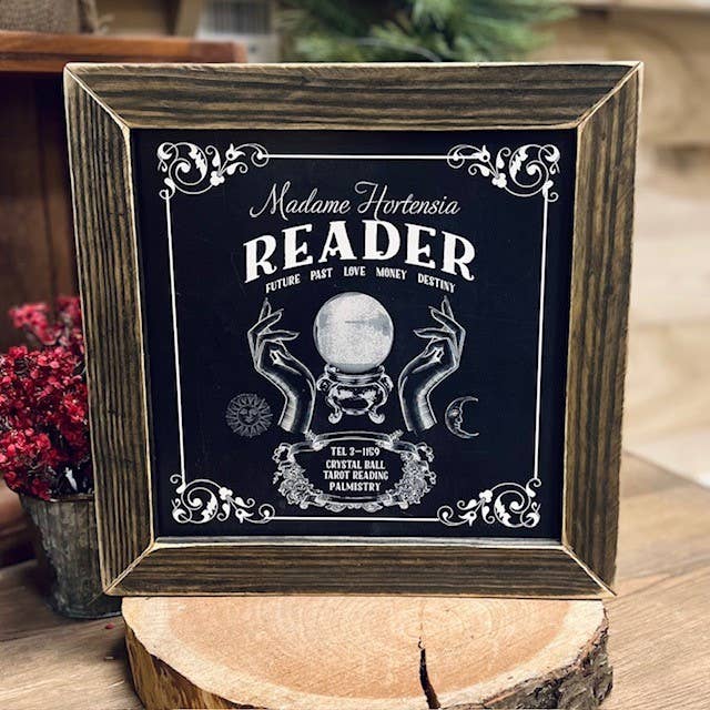 JanMichaels Art & Home – Großhandel Wandschild – SIX492A Meine Kristallkugel — Halloween — Herbst — Gruselig — Schwarz — Kunst0