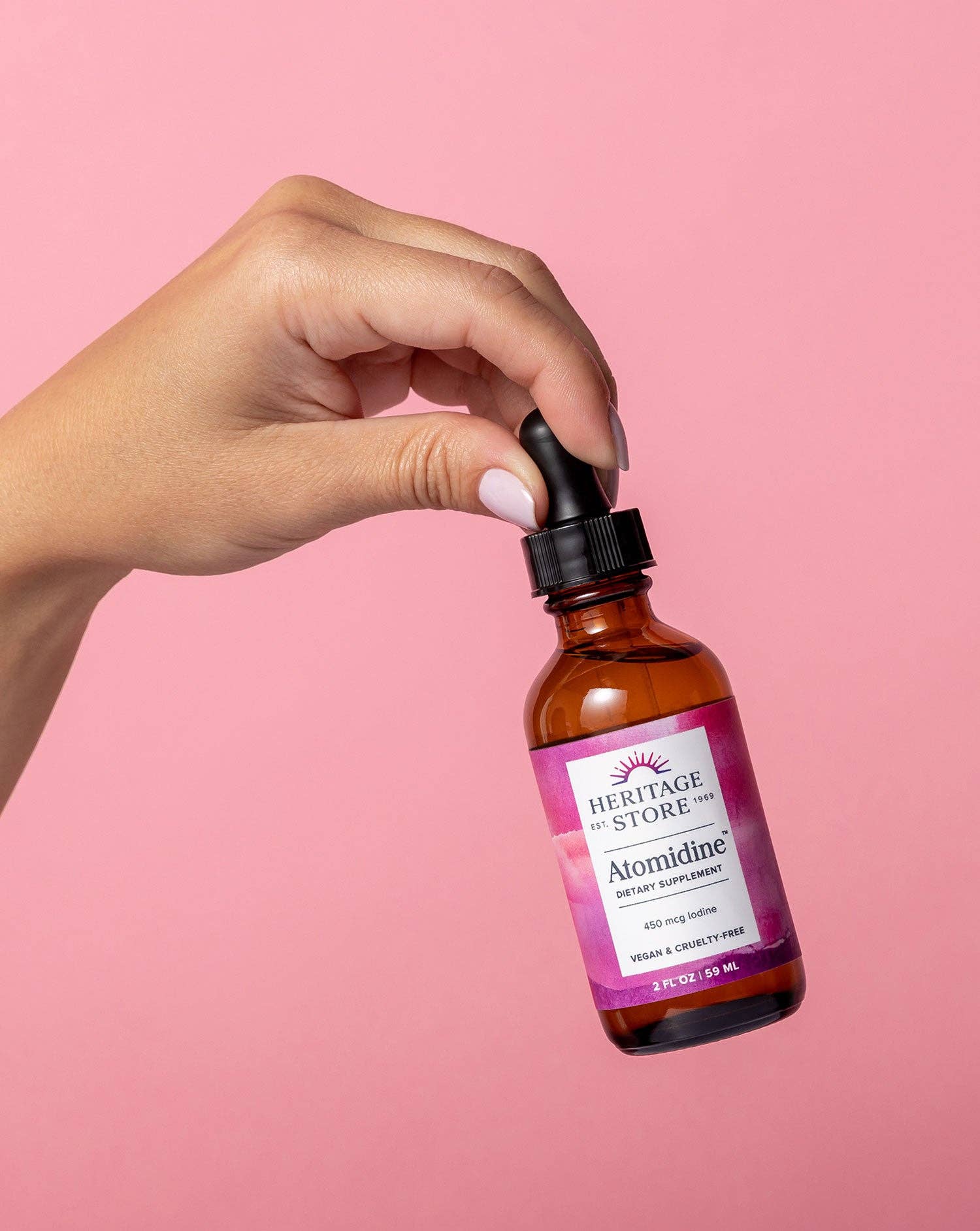 Heritage Store - Wholesale Oral Supplement/Vitamin - Atomidine 450mcg Liquid Iodine Drops 2 fl oz5