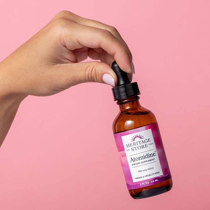Heritage Store - Wholesale Oral Supplement/Vitamin - Atomidine 450mcg Liquid Iodine Drops 2 fl oz5