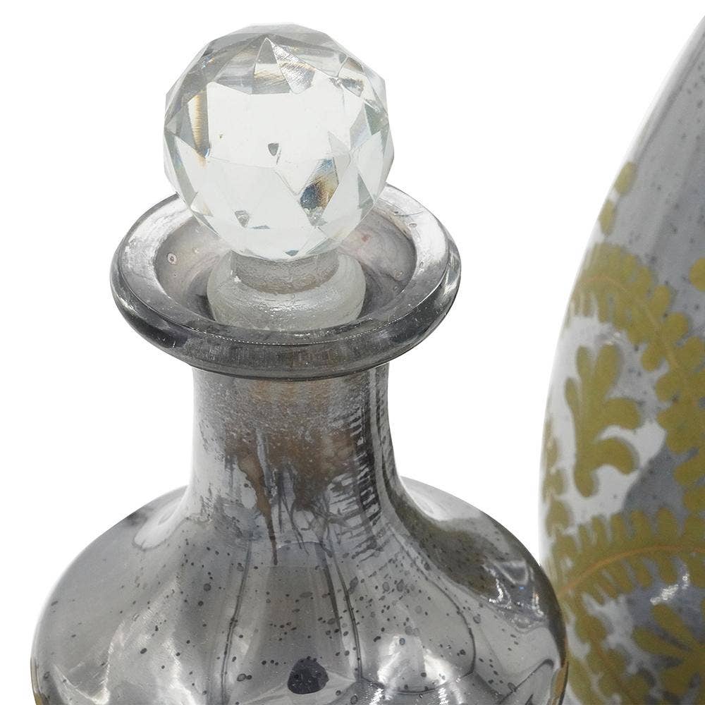 A&B Home Group Inc. - Wholesale Decorative Jar - S/3 Decanters - Silver/Clear/Gold8