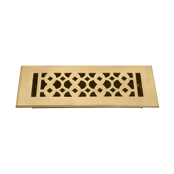 Cast Aluminum Floor Register 3" X 10" VR-100 Brushed Gold for wholesale by PRIMA DECORATIVE HARDWARE INC