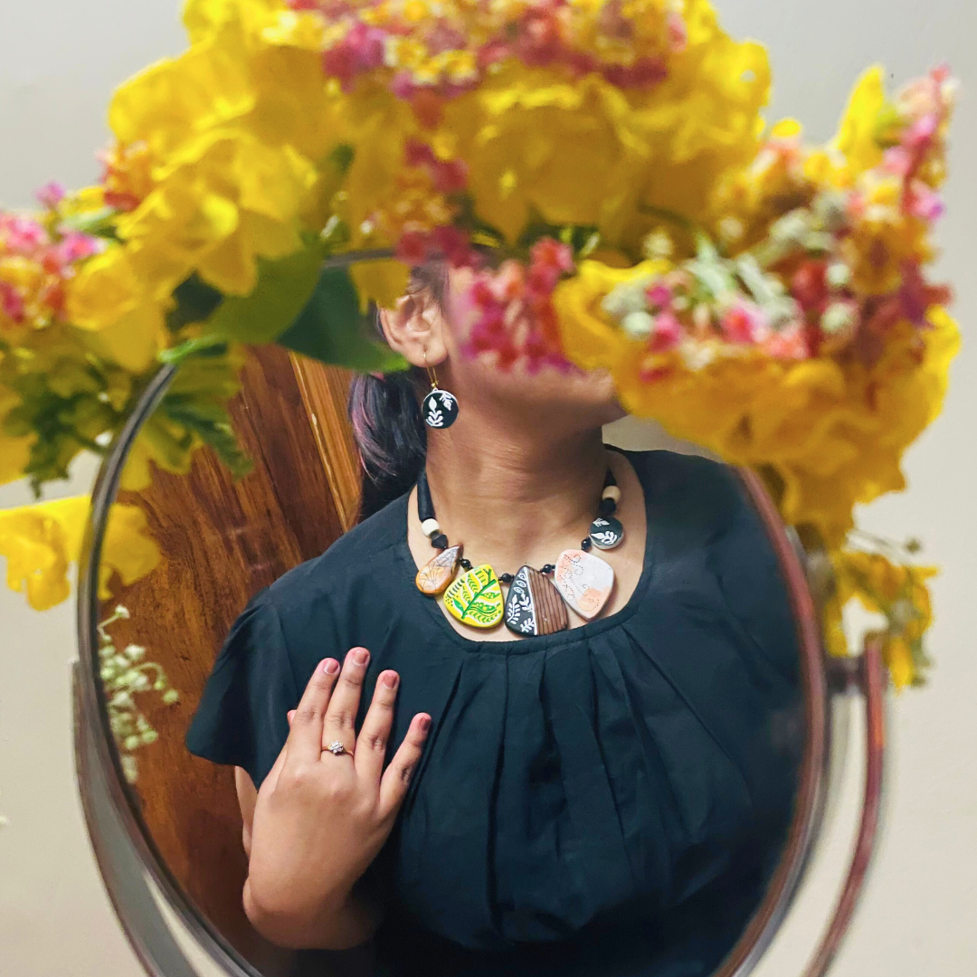 House of Kraft - Wholesale Jewelry Set - Floral Jewelry Set | Clay Jewelry | Yellow Forest Jewelry4