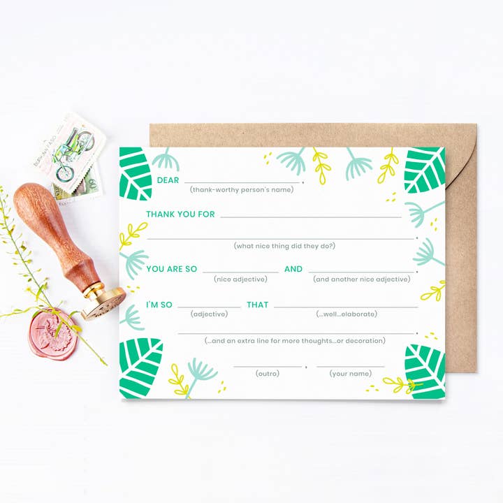 Notas de llenado en blanco de Monstera para venta al por mayor de Pinwheel Print Shop