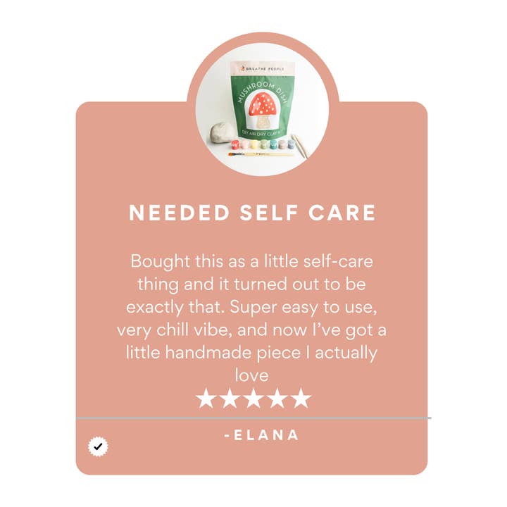 Breathe People - Wholesale DIY Craft Kit - DIY Air Dry Clay Kit- Make Your Own Mushroom Dish1