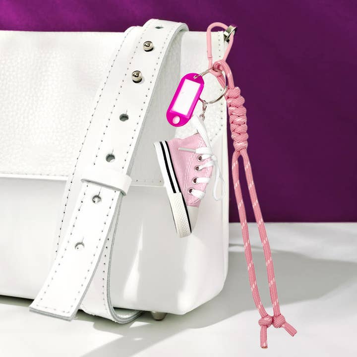 Sensibling Corp. - Wholesale Keychain - Women's - Sneakers Name Tag Braided Thread Key Chain / Bag Charm
6