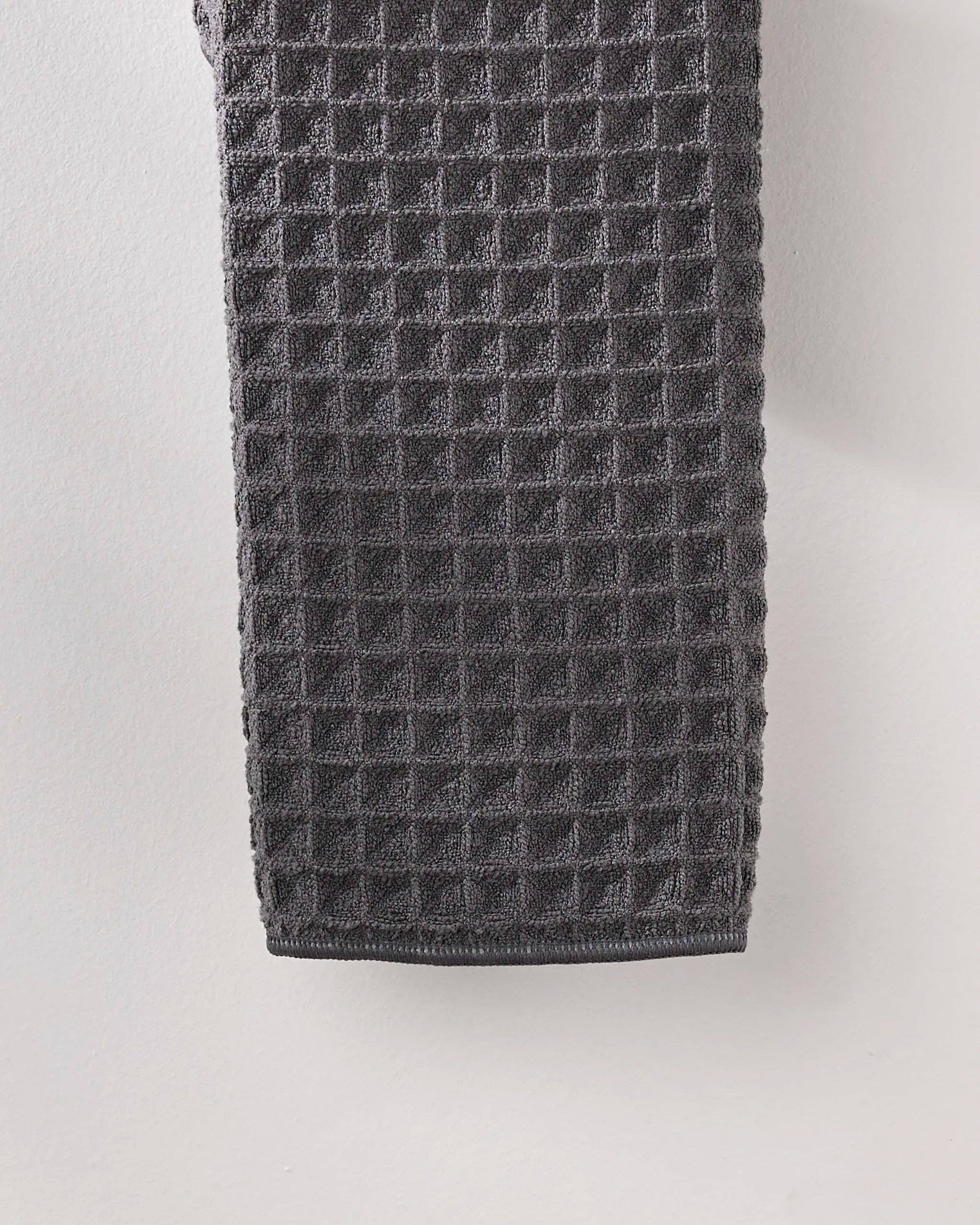 Geometry - Wholesale Hand Towel - Charcoal Waffle Hand Towel1