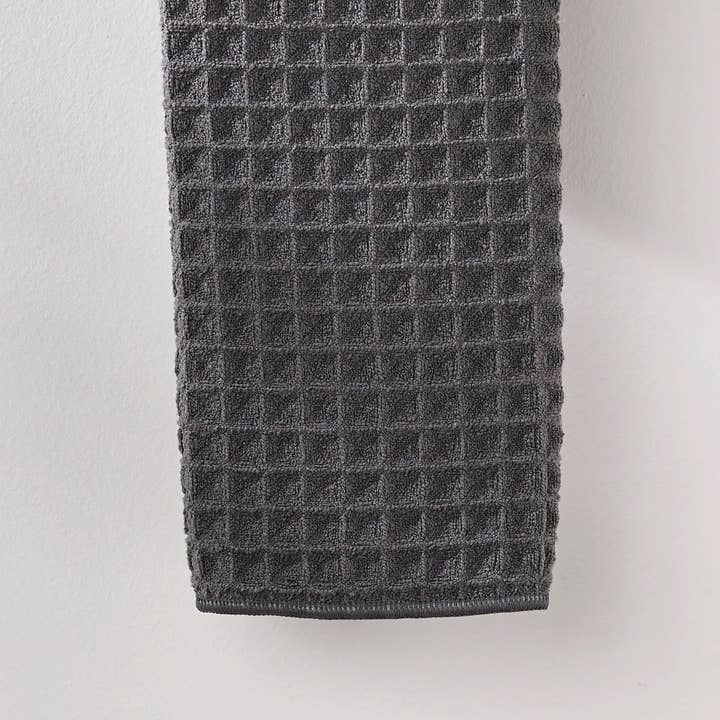 Geometry - Wholesale Hand Towel - Charcoal Waffle Hand Towel1