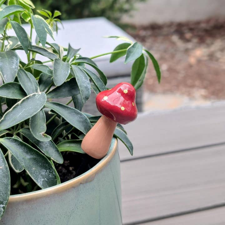 Fairy Garden Mushroom Plant Stake: Decor for Houseplants & Potted Plants for wholesale by TillyPad Studios