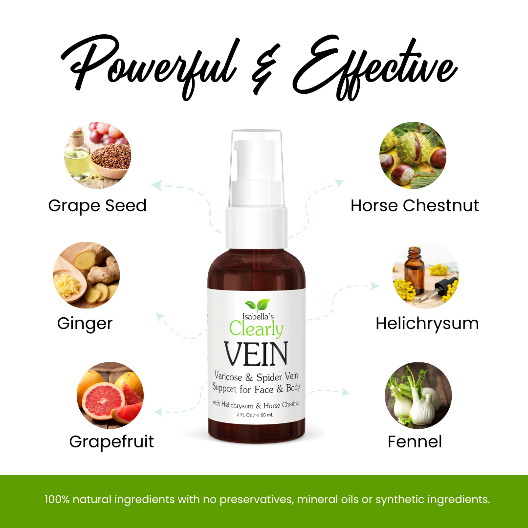 Isabella's Clearly - Wholesale Facial Oil - VEIN, Varicose and Spider Vein Support Oil for Face and Body3