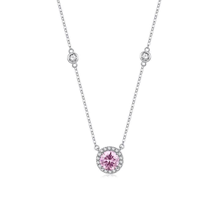 „Always Brilliant“ indstillende rund halskæde i sterlingsølv for engroshandel hos Fanci Me Jewelry