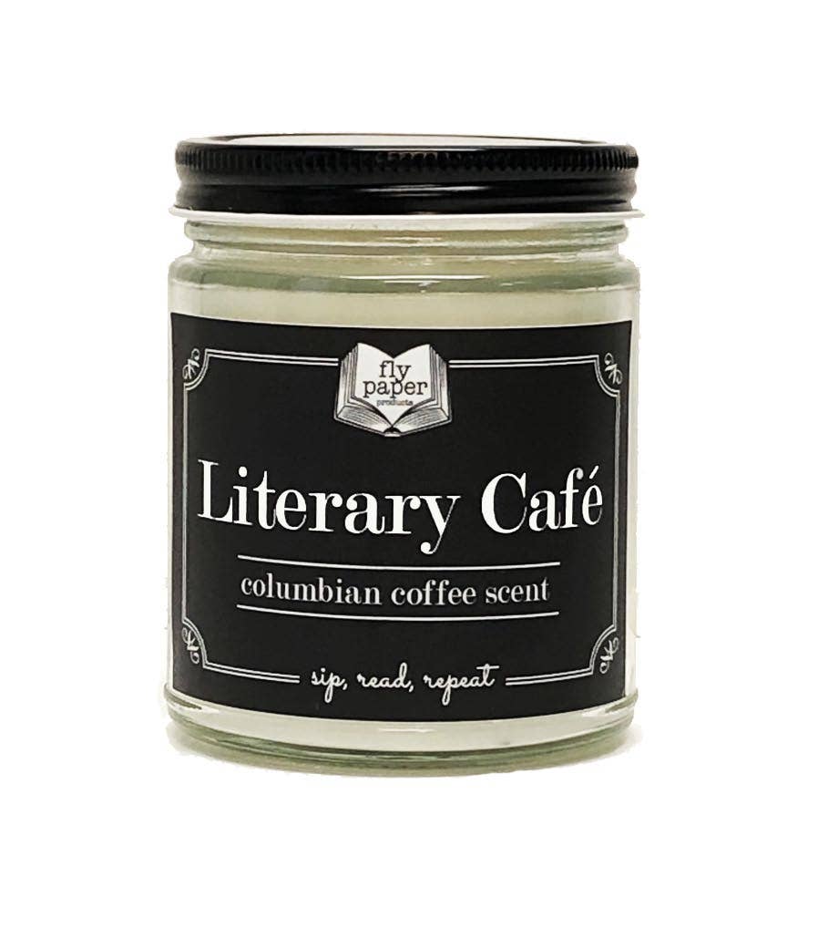 Fly Paper Products – wholesale Jar/filled candle – Literary Café 9oz Glass Candle Coffee Scented