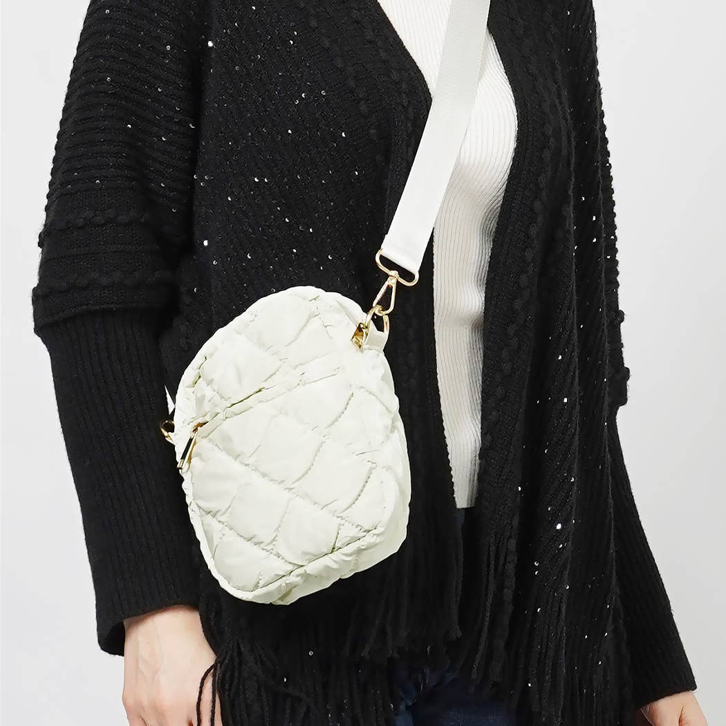 Fashion City – bolsa tiracolo - Mulher por atacado – Mini Mala Cruzada Puffy Brilhante7