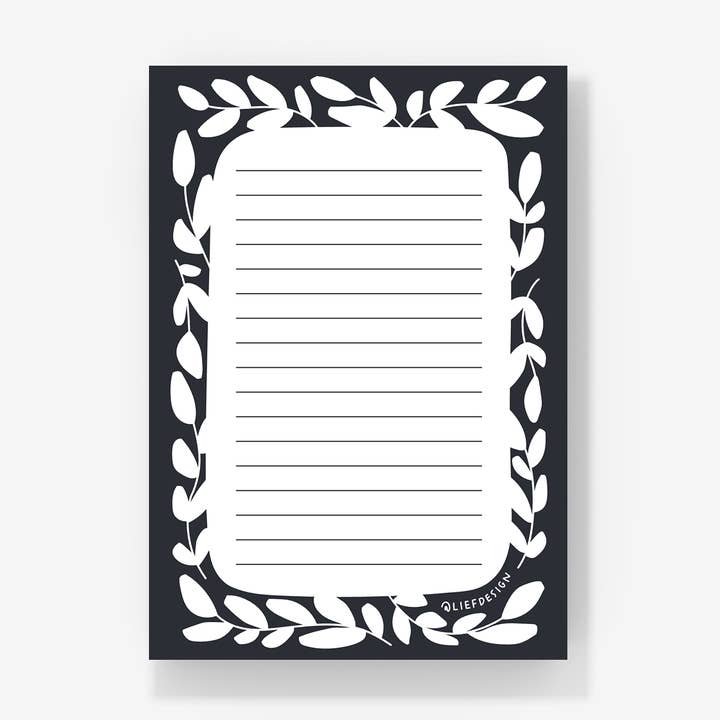 Leaves Notepad for wholesale by LIEFdesign
