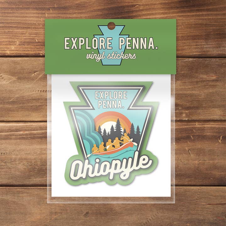 Adesivo impermeabile Ohiopyle Park per la vendita all'ingrosso da parte di Ren Butler Design