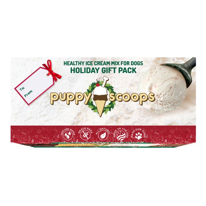 Puppy Cake LLC - Wholesale Pet Treats - Dog - Puppy Scoops Ice Cream Mix - Holiday Gift Pack