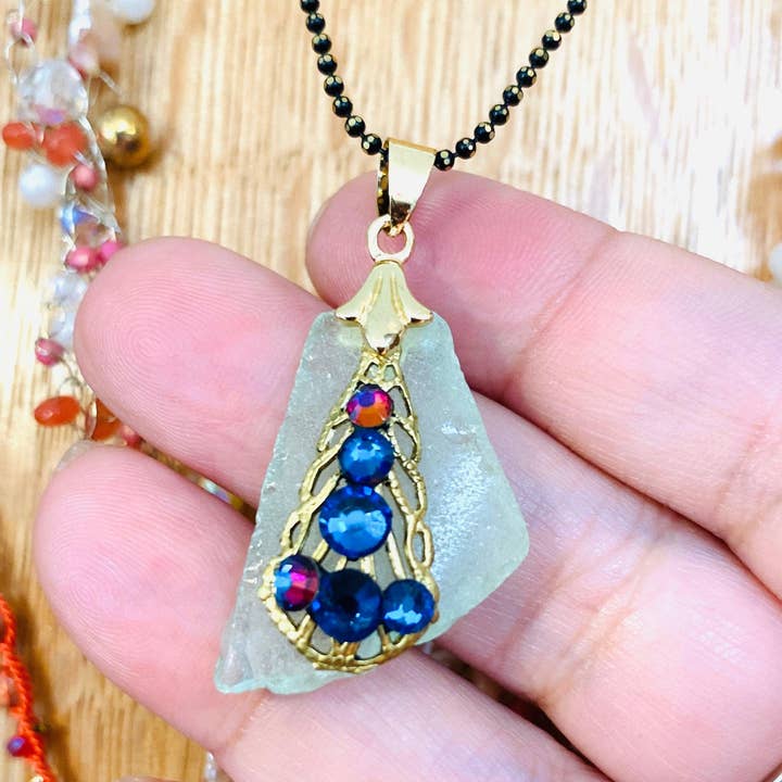 Gloucester Sea Glass Necklace for wholesale by Janine’s Jewelry Design