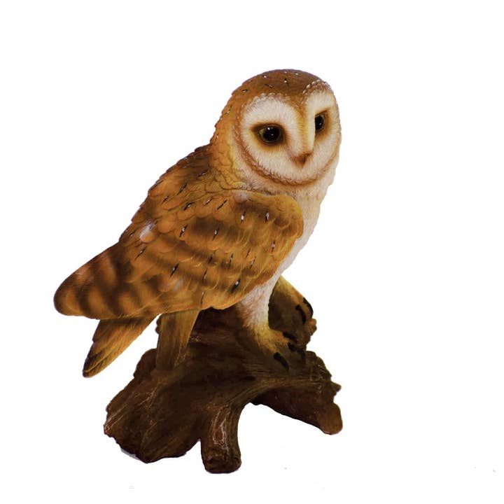 Hi-Line Gift Ltd. - Wholesale Decorative Figurine - Small Barn Owl On Stump3