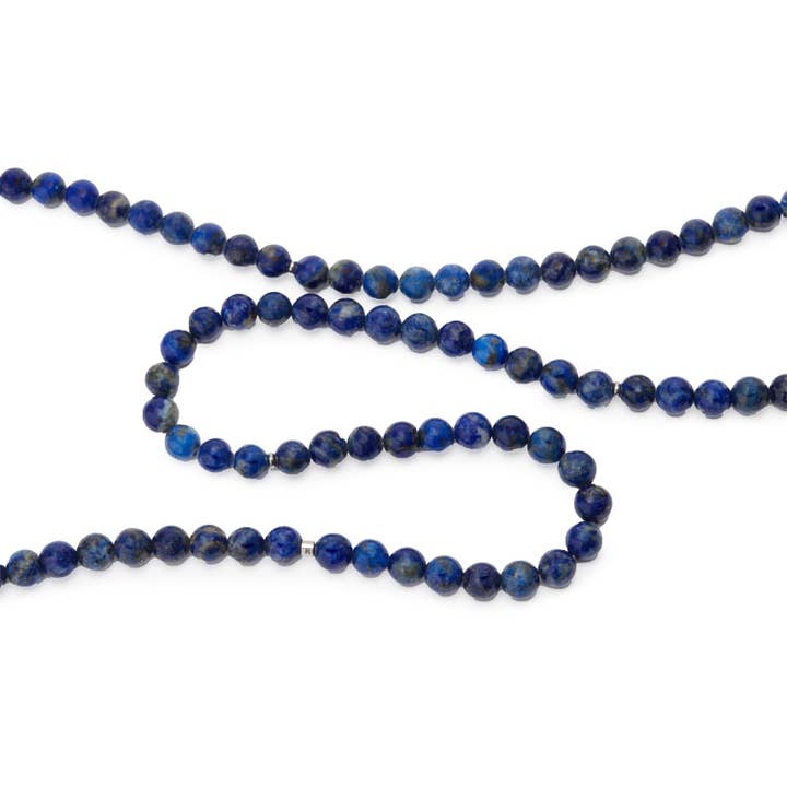 KARMA YOGA SHOP – Pulseira de missangas por atacado – Pulseira Mala “3º Olho” com 108 contas Lápis Lazuli2