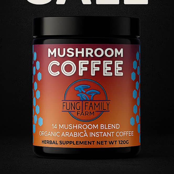 Instant Mushroom Coffee – 14-Mushroom Functional Blend for wholesale by Maui Mushrooms & More