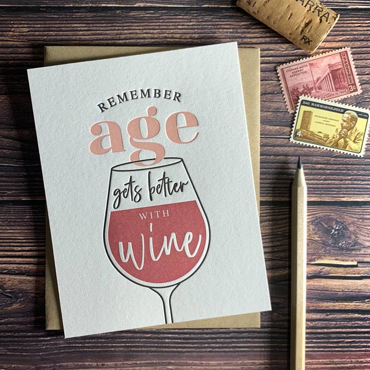 Kincaid Creative - Wholesale Birthday Card - Funny Wine Birthday Card. Wine Friend Card. Cards for her.