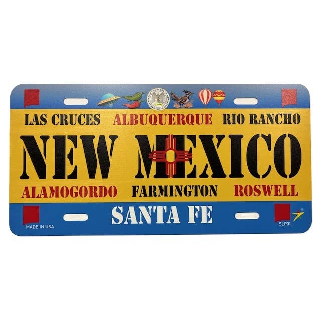 "New Mexico" - NM Aluminum License Plates Size: 6"x12" for wholesale by 7 Star