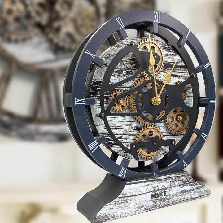 The Gears Clock - Wholesale Wall Clock - CANADA LINE WALL-DESK CLOCK 16 INCH GREY&WHITE25